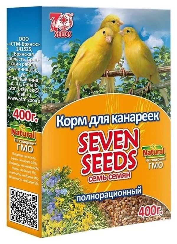 

Сухой корм для канареек Seven Seeds, 400 г