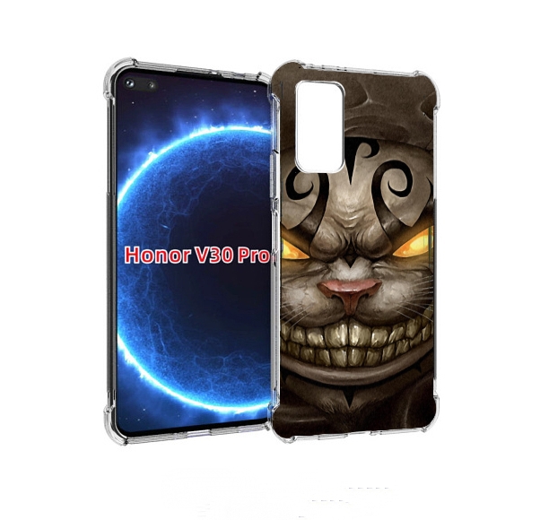 

Чехол бампер MyPads злой котик с желтыми глазами для Honor, Прозрачный, Tocco
