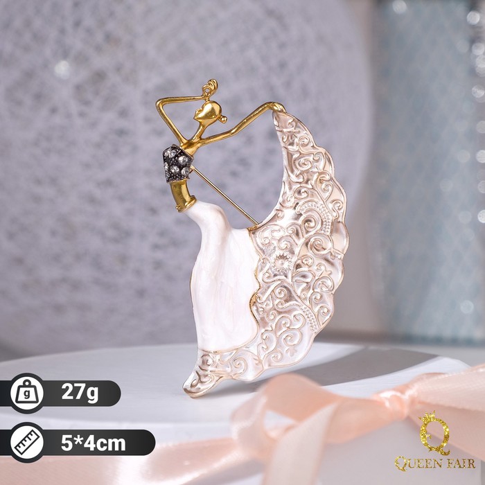 

Брошь из бижутерного сплава Queen Fair 4570988, эмаль, 4570988