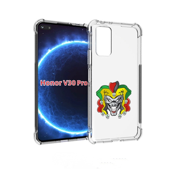 

Чехол бампер MyPads злодей-клоун для Honor V30 Pro, Прозрачный, Tocco