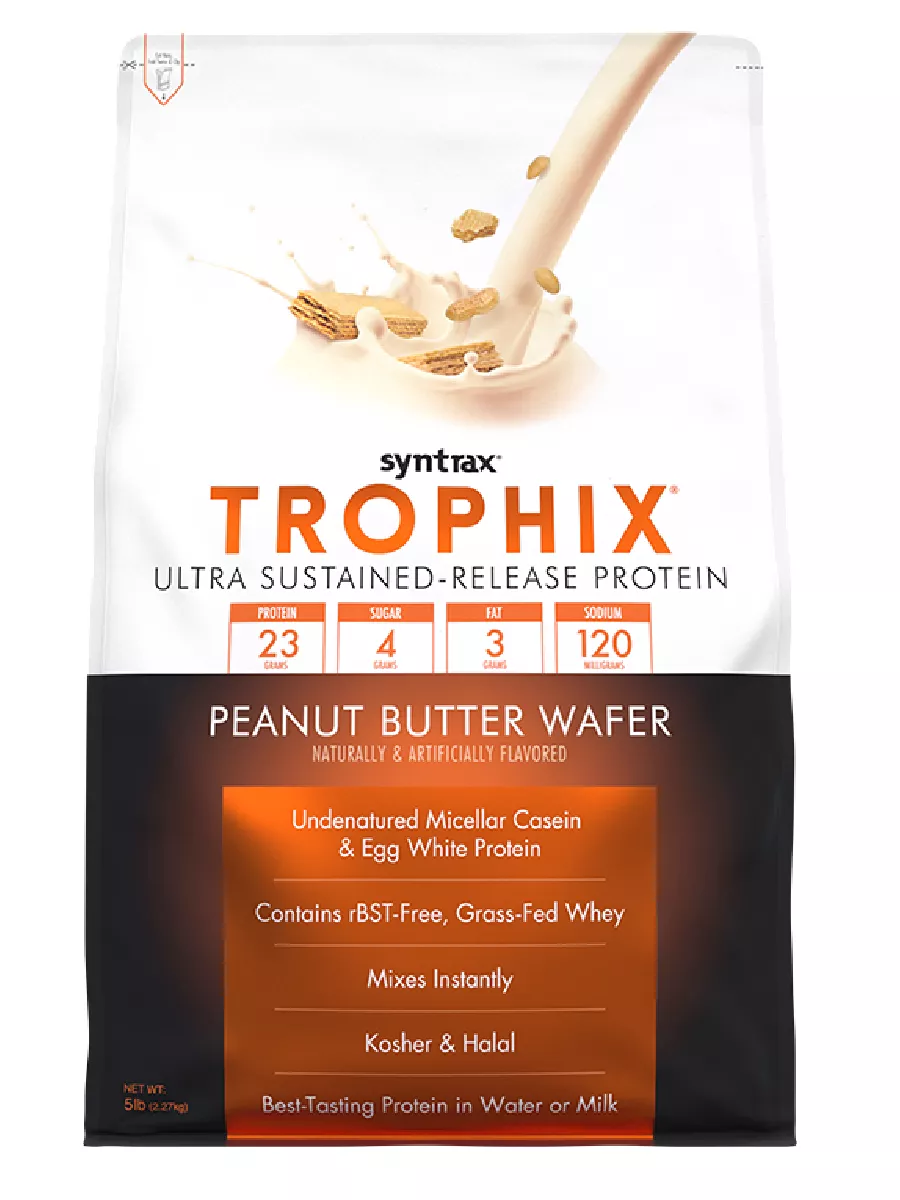 Протеин Syntrax Trophix Peanut Butter Wafer 2270 г Вафли с арахисовым маслом 7889₽