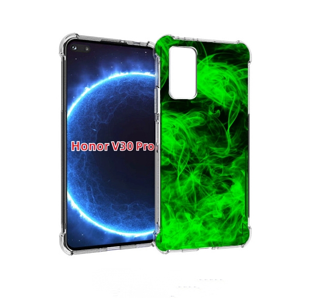 

Чехол бампер MyPads зеленый-дымок для Honor V30 Pro, Прозрачный, Tocco