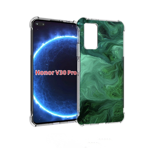 

Чехол бампер MyPads зеленые нити для Honor V30 Pro, Прозрачный, Tocco