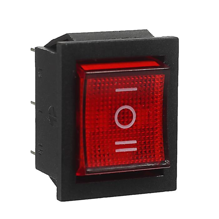 Кнопка - выключатель, трехпозиционный, c подсветкой 250 Вт, 15 А (10 шт)