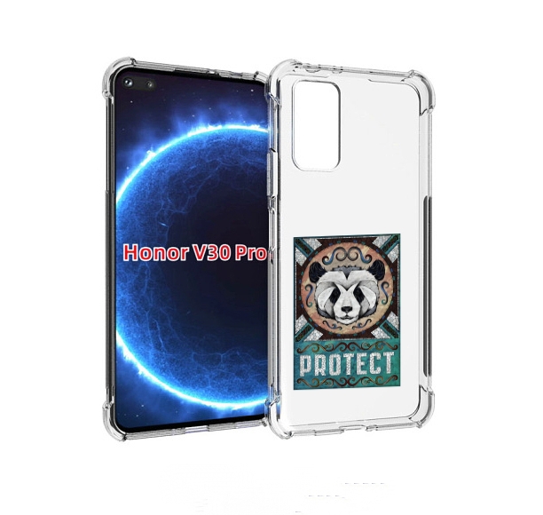 

Чехол бампер MyPads защита панды для Honor V30 Pro, Прозрачный, Tocco