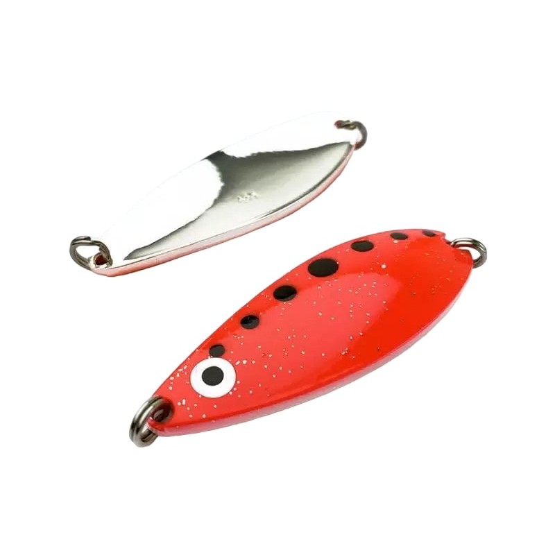 

Блесна колеблющаяся Akiaji spoon 45g HIGASHI, Серебристый;красный, Akiaji Spoon