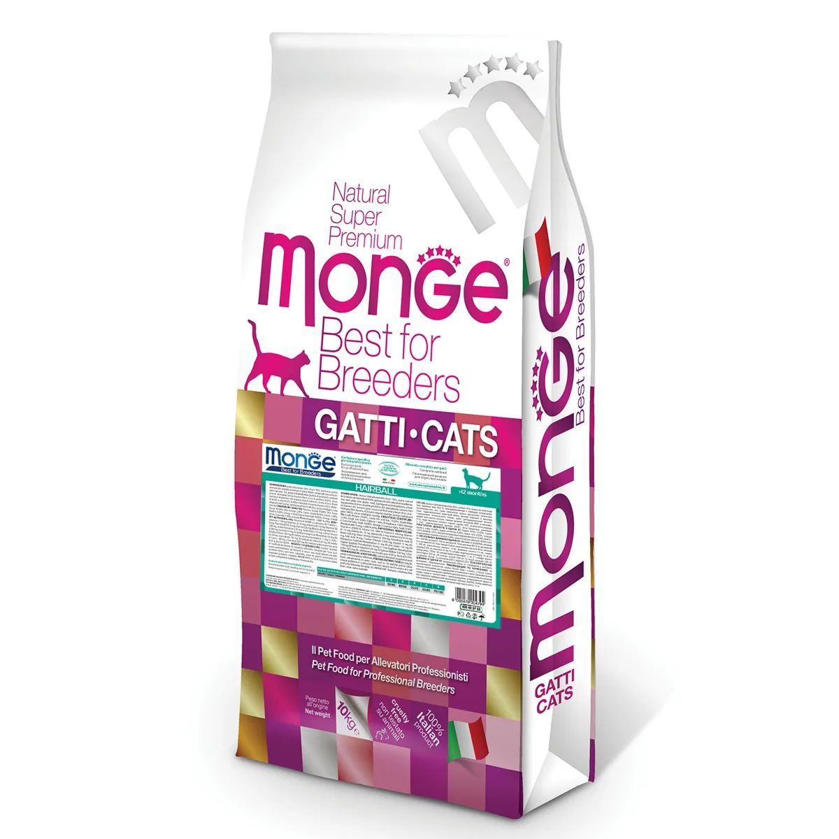 

Сухой корм для кошек Monge Cat PFB Daily Line Hairball, для выведения комков шерсти, 10 кг