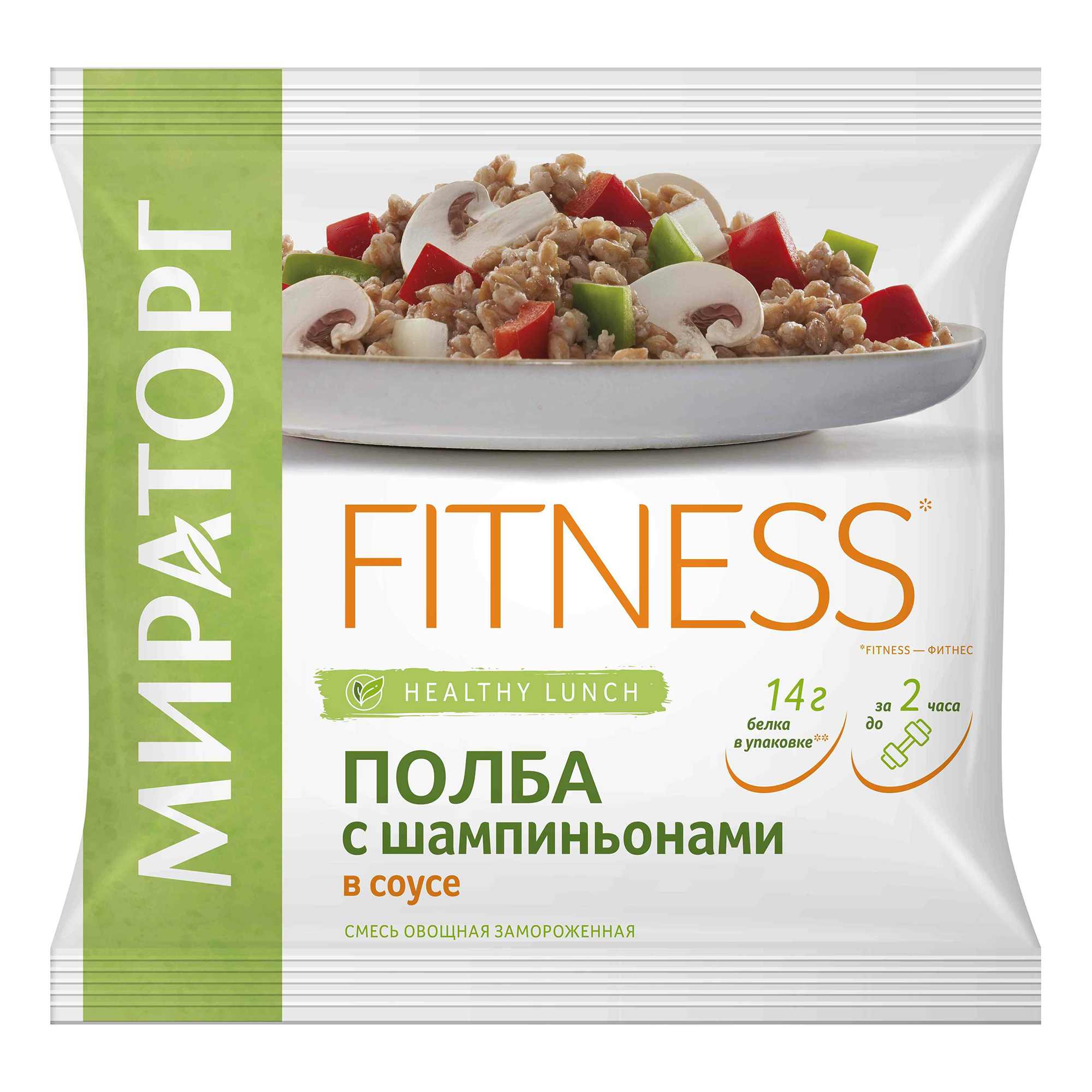 

Полба с шампиньонами Мираторг Fitness в соусе замороженная 400 г