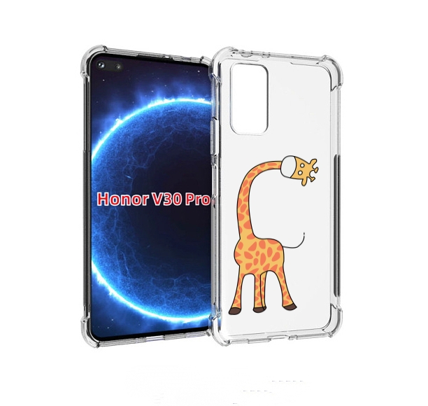 

Чехол бампер MyPads жирафик детский для Honor V30 Pro, Прозрачный, Tocco