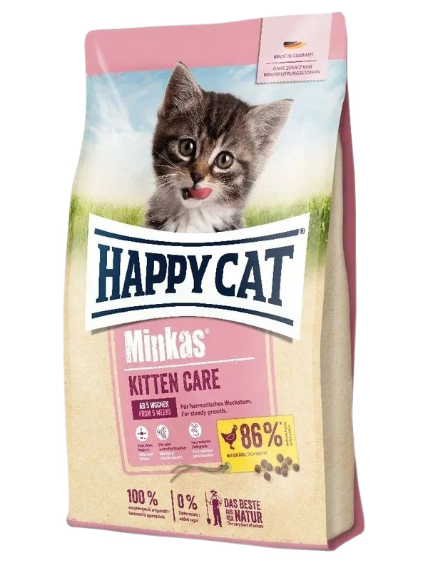 

HAPPY CAT HAPPY CAT MINKAS KITTEN CARE для котят с птицей (10 + 10 кг)