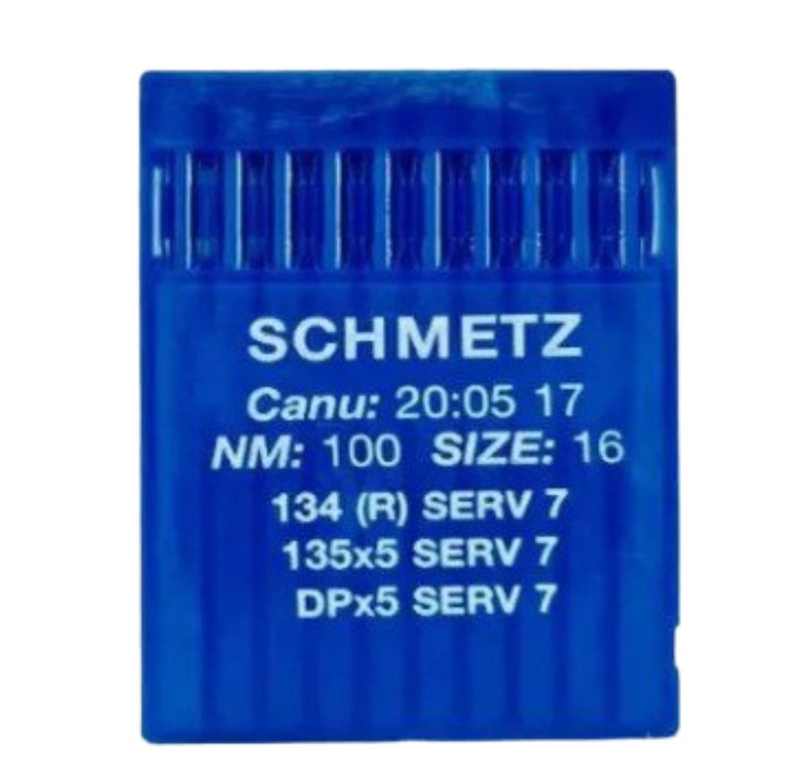 Иглы промышленные с толстой колбой Schmetz 134DPx5 SERV7 100 10 шт 380₽