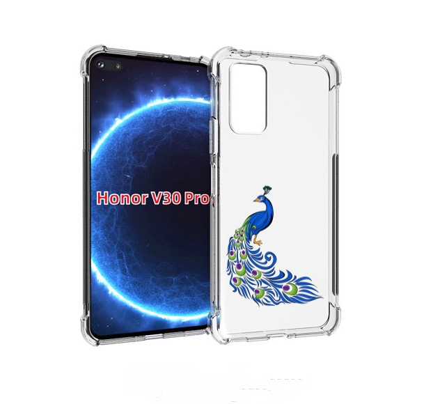 

Чехол бампер MyPads жарптица-голубая для Honor V30 Pro, Прозрачный, Tocco