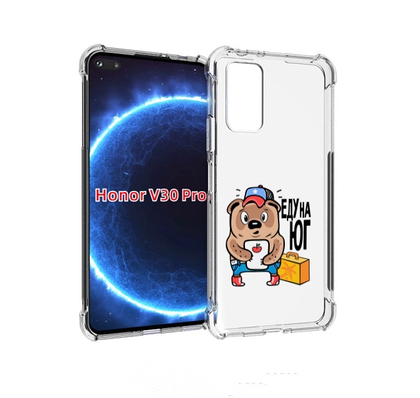 

Чехол бампер MyPads еду-на-юг для Honor V30 Pro, Прозрачный, Tocco