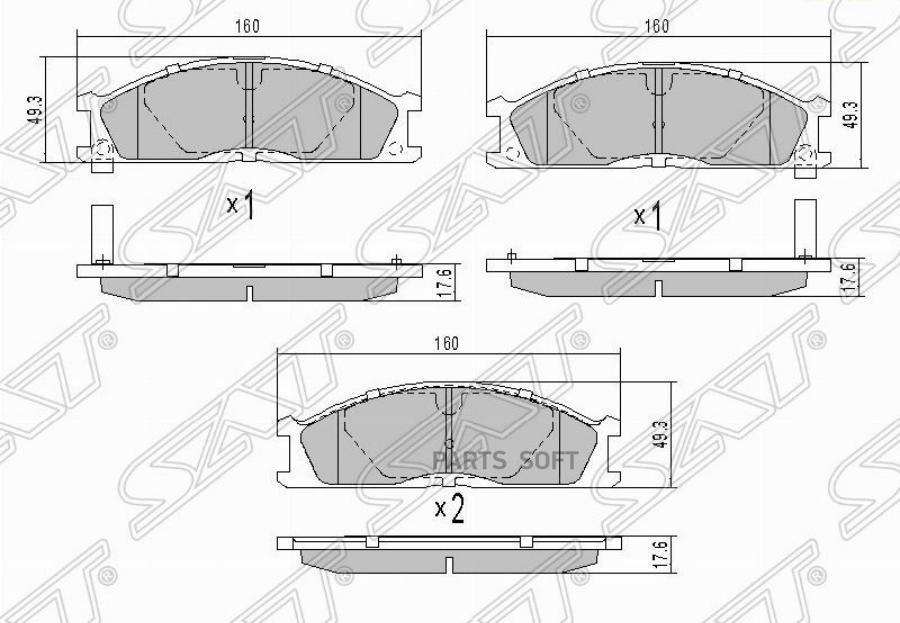 

Колодки Тормозные Перед Nissan Navara D21/Np300/Pathfinder R50 Sat арт. ST-AY040-NS814