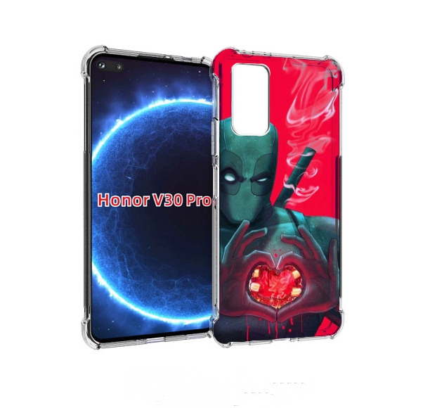 

Чехол бампер MyPads дедпул-в-сердце для Honor V30 Pro, Прозрачный, Tocco