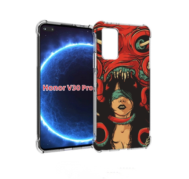 

Чехол бампер MyPads девушку-съедает-осьминог для Honor V3, Прозрачный, Tocco