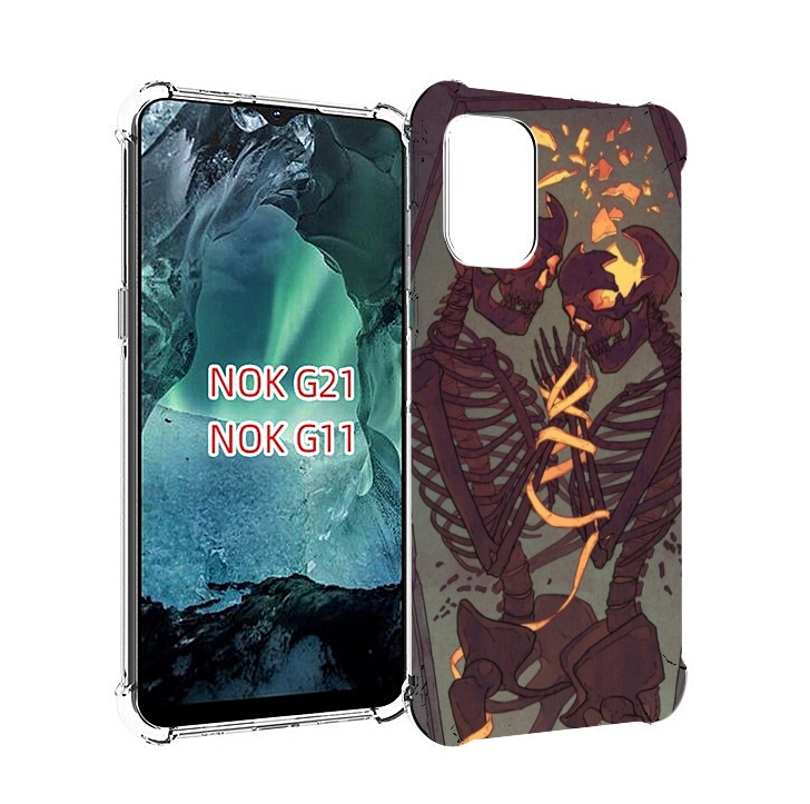 

Чехол Mypads Скелеты В Гробу Для Nokia G11/G21, Прозрачный, Tocco