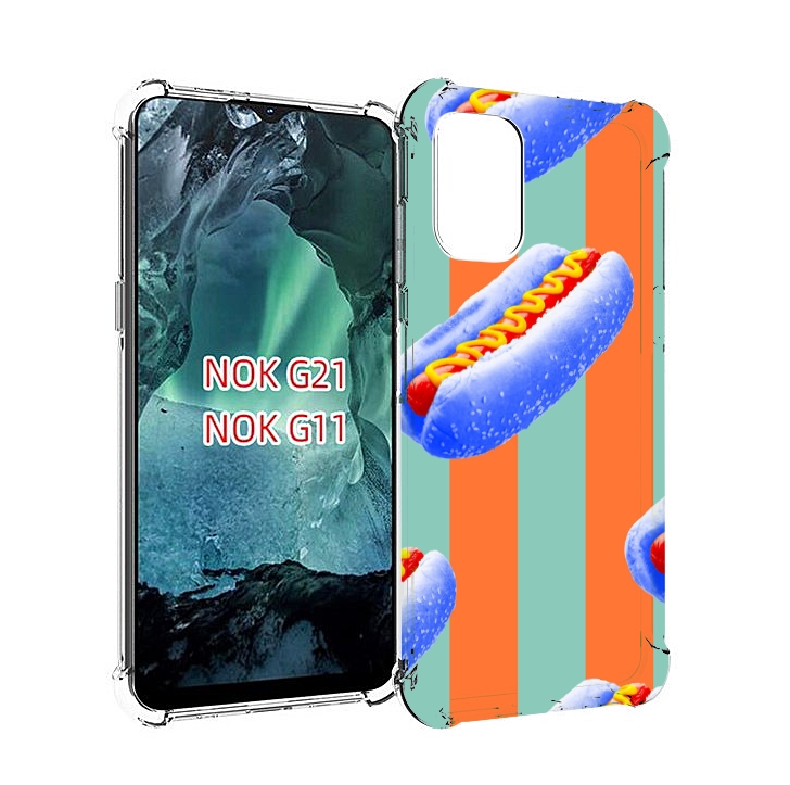 

Чехол Mypads Синие Хотдоги Для Nokia G11/G21, Прозрачный, Tocco