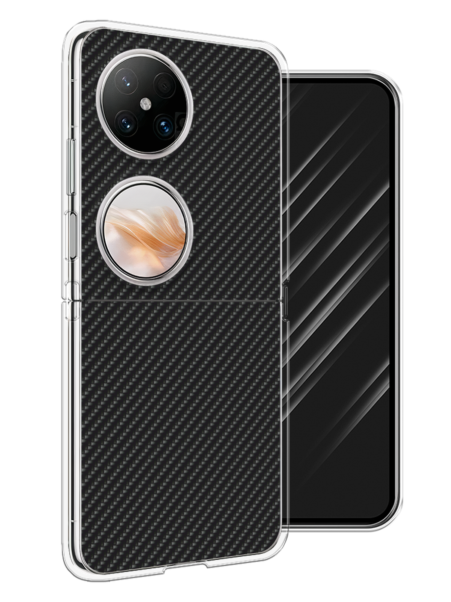 

Чехол Awog на Huawei Pocket 2 "Черный карбон", 6123850-1