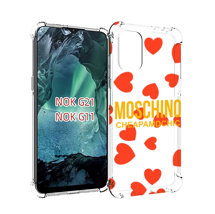 

Чехол Mypads Сердца-Москино Для Nokia G11/G21, Прозрачный, Tocco