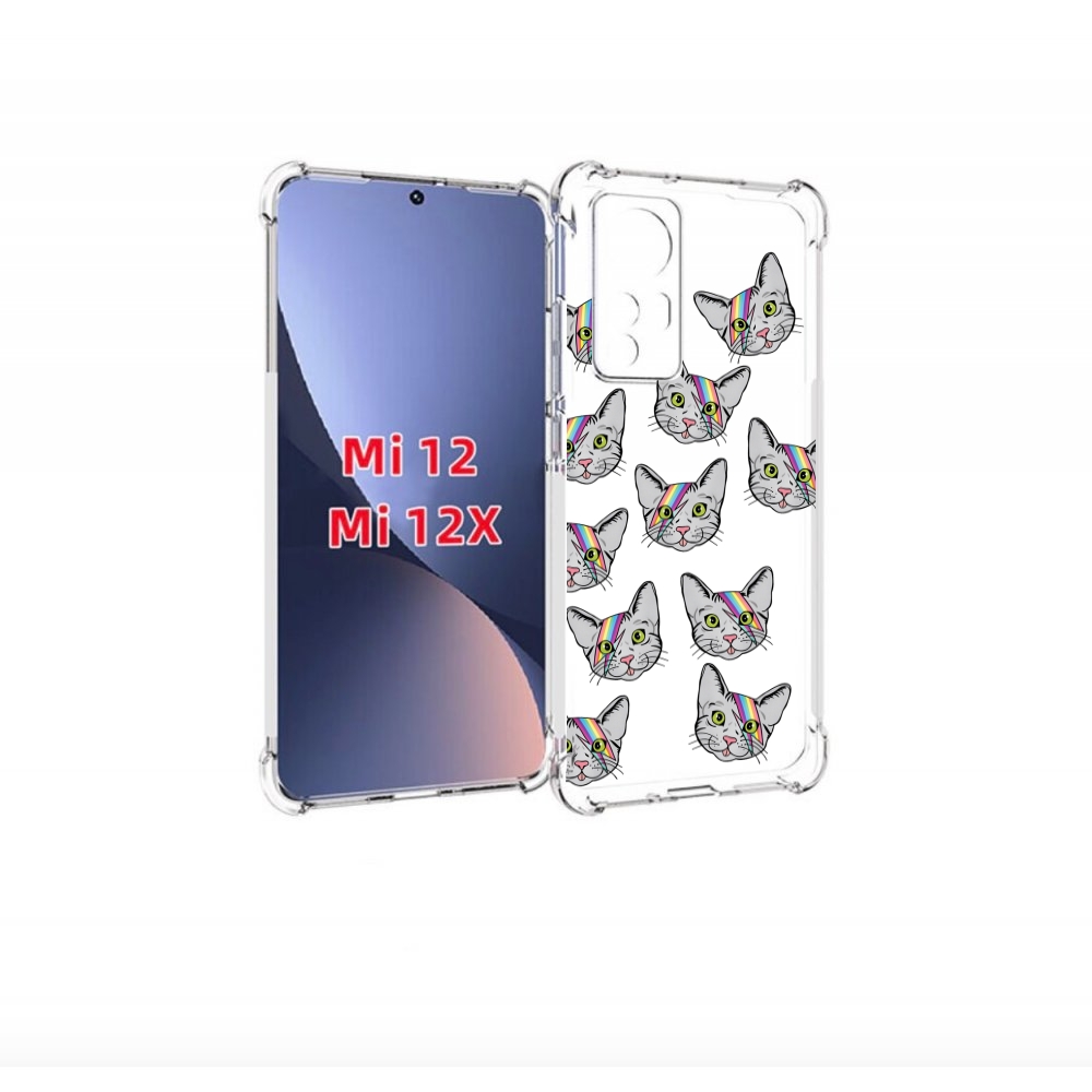 

Чехол бампер MyPads кот-с-молнией-на-лбу для Xiaomi 12., Прозрачный, Tocco