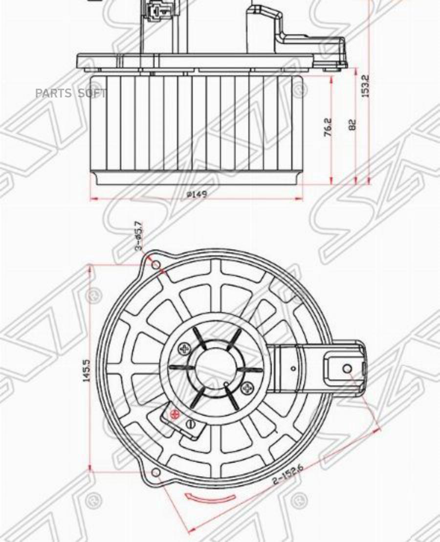 

SAT ST-97113-1G000 Мотор отопителя салона KIA RIO 05-10 1шт