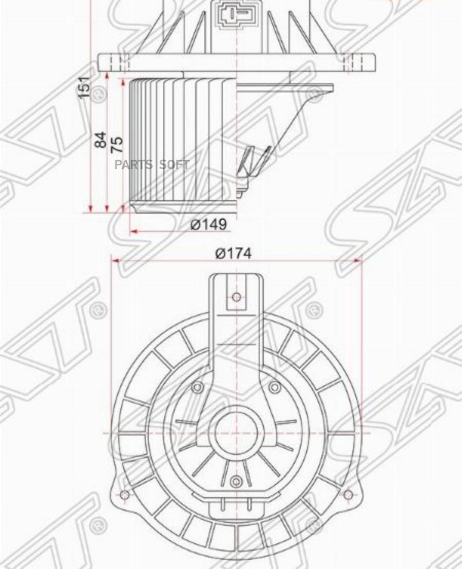 

Мотор Отопителя Салона Hyundai Solaris 10-/Kia Rio 10- Sat арт. ST-97111-4L000