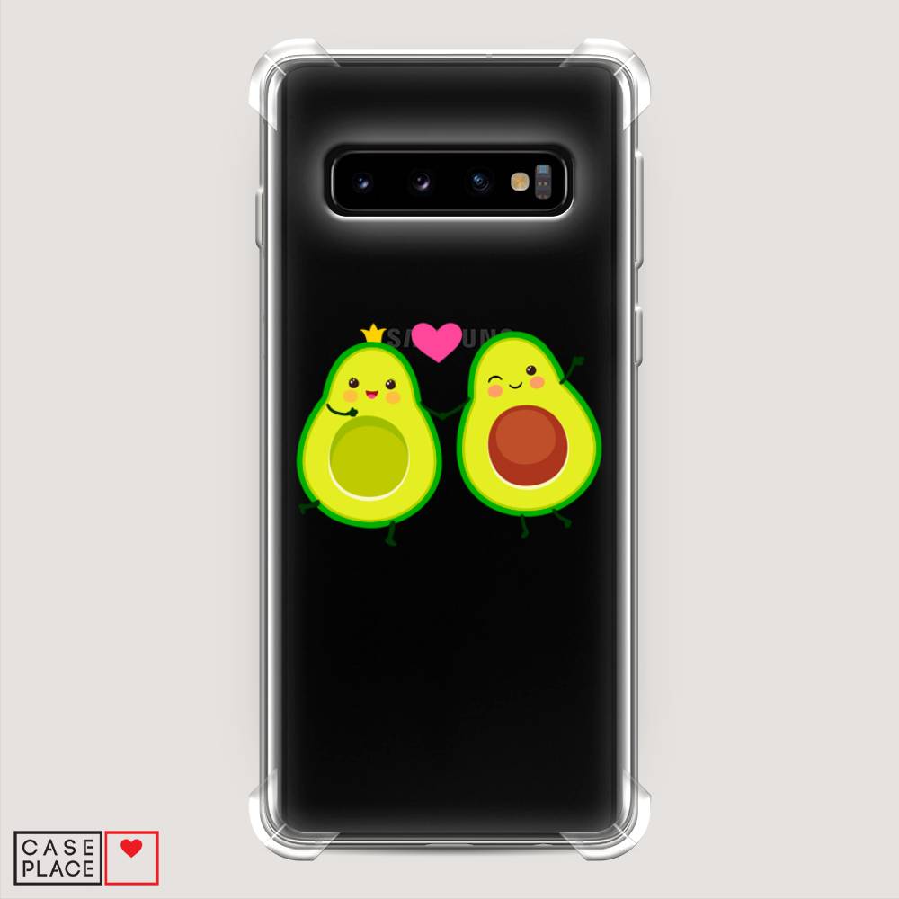 фото Противоударный силиконовый чехол "авокадо любят" на samsung galaxy s10 + awog