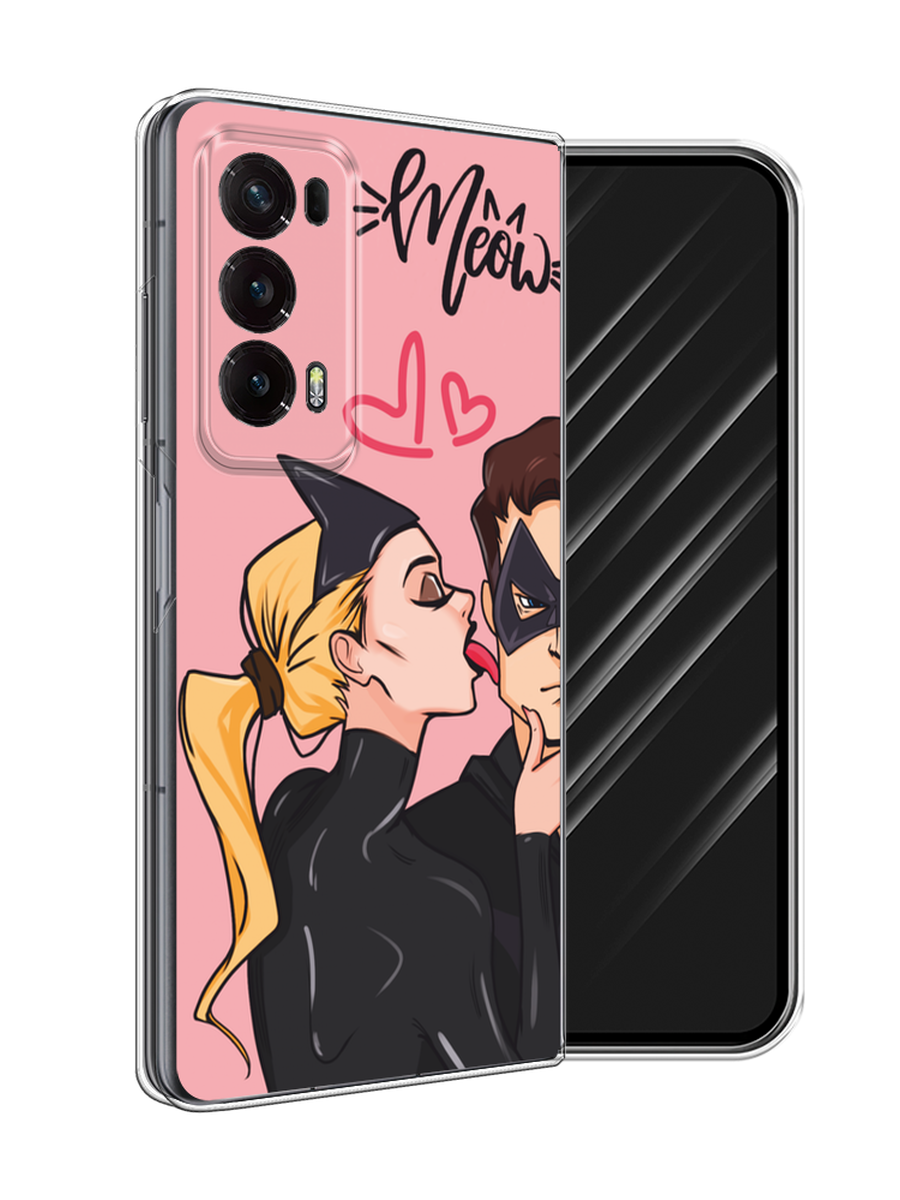 

Чехол Awog на Honor Magic V2 "Kiss of Cat Woman", Розовый;черный;бежевый, 6123550-1