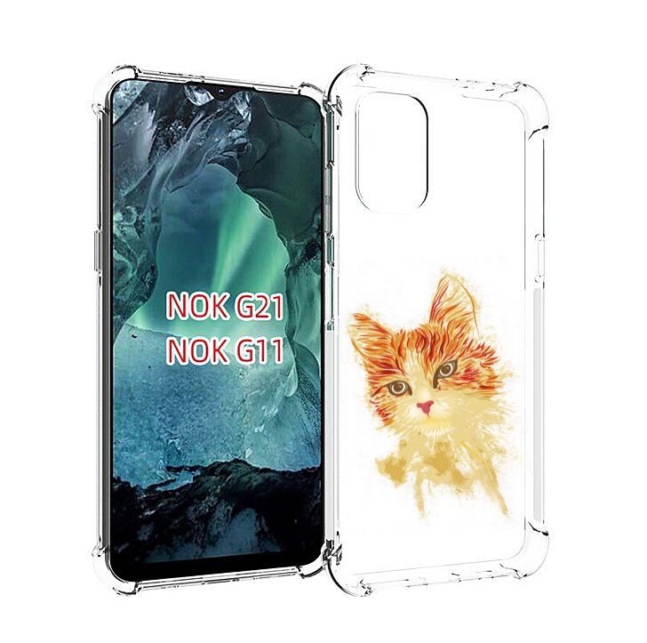 

Чехол Mypads Рыжий Кот Для Nokia G11/G21, Прозрачный, Tocco
