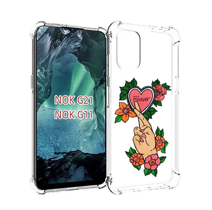 

Чехол Mypads Ручки-Навсегда Женский Для Nokia G11/G21, Прозрачный, Tocco