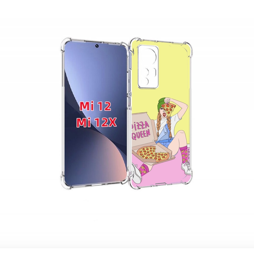 

Чехол бампер MyPads королева-пиццы женский для Xiaomi 12., Прозрачный, Tocco