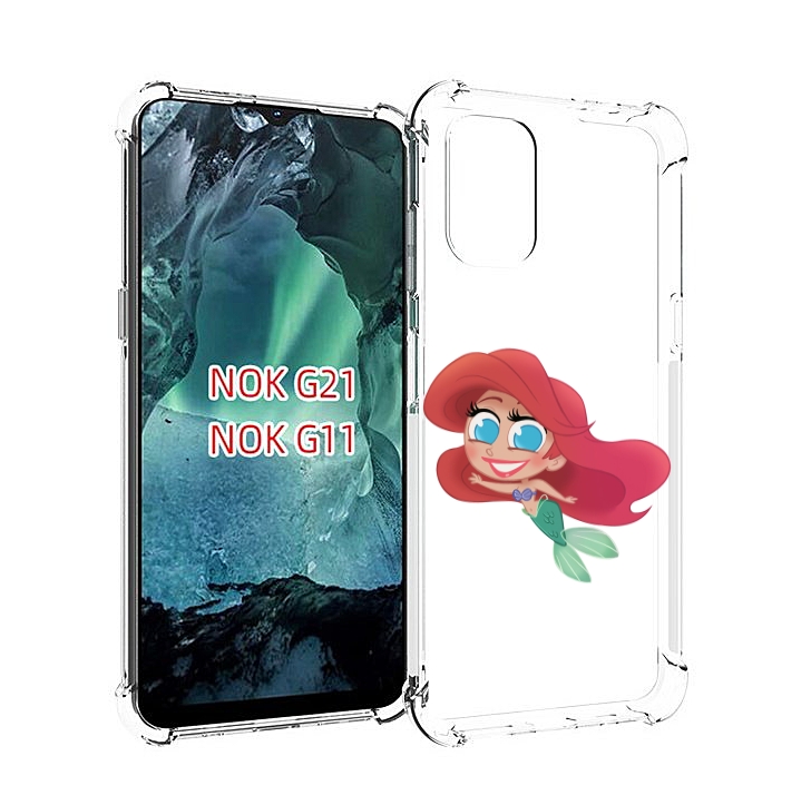 

Чехол Mypads Русалка-Мулатка Для Nokia G11/G21, Прозрачный, Tocco