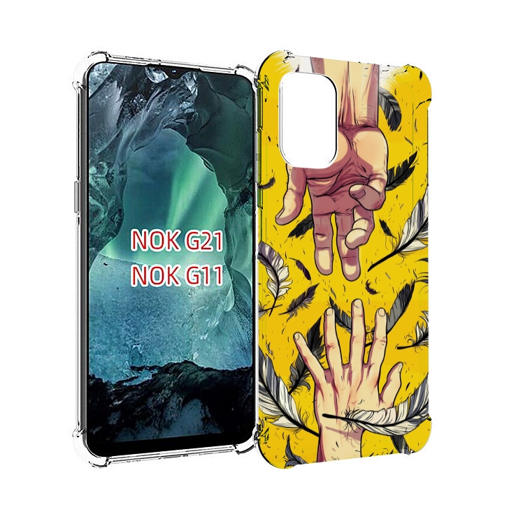 

Чехол Mypads Рука-В-Руку Для Nokia G11/G21, Прозрачный, Tocco