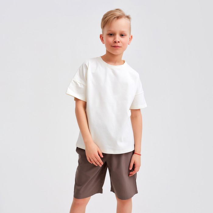 

Шорты-бермуды детские MINAKU: Cotton collection, коричневый, 158, MINAKU: Cotton collection