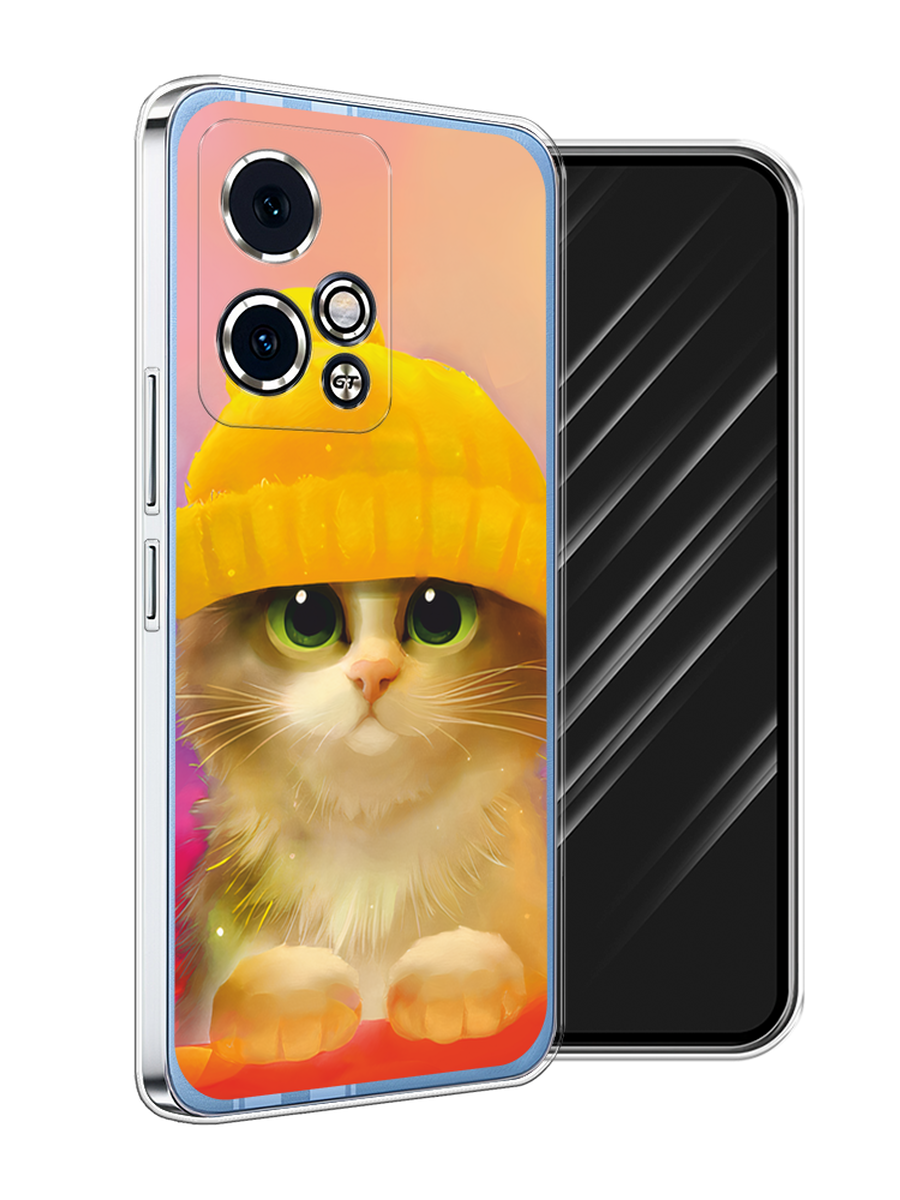 

Чехол Awog на Honor 90 GT "Котенок в желтой шапке", Желтый, 6123450-1