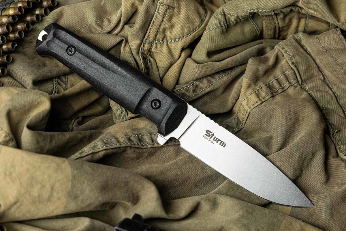 

Охотничий нож Kizlyar Supreme Sturm черный 250 мм 119 мм, Sturm