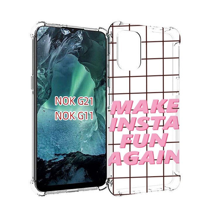 

Чехол Mypads Розовая-Надпись-Про Для Nokia G11/G21, Прозрачный, Tocco