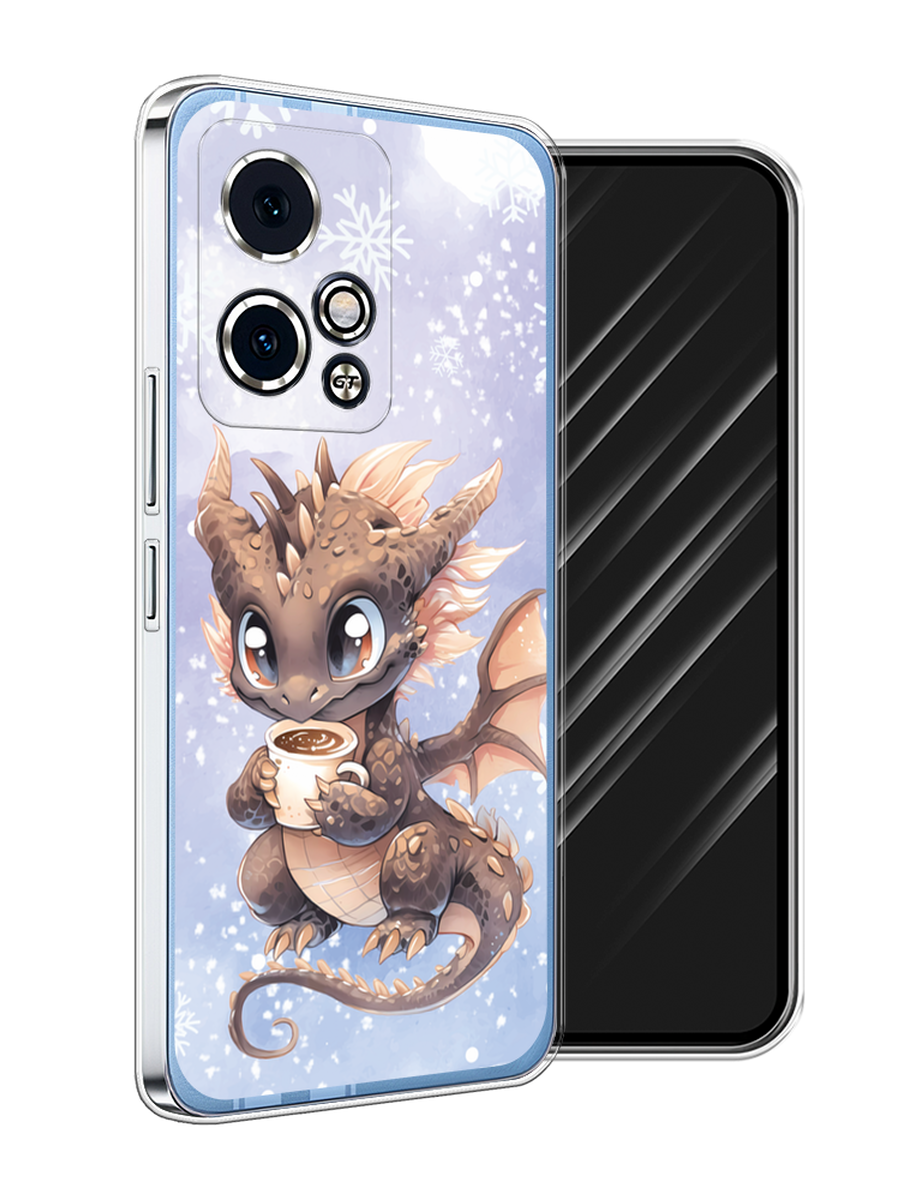 

Чехол Awog на Honor 90 GT "Дракончик с кружкой тёмный", Бежевый;розовый;серый, 6123450-1