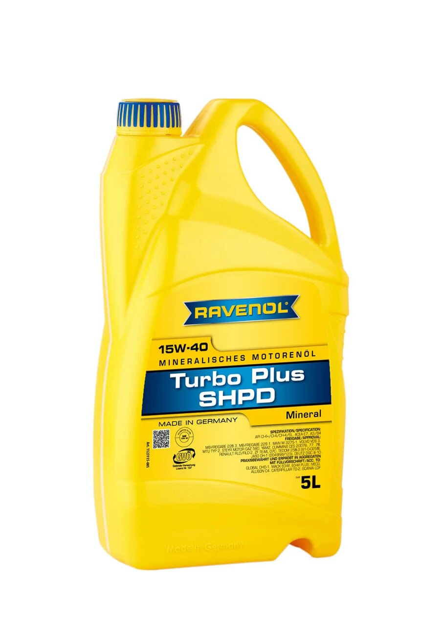 фото Моторное масло ravenol turbo plus shpd 15w40 5 л