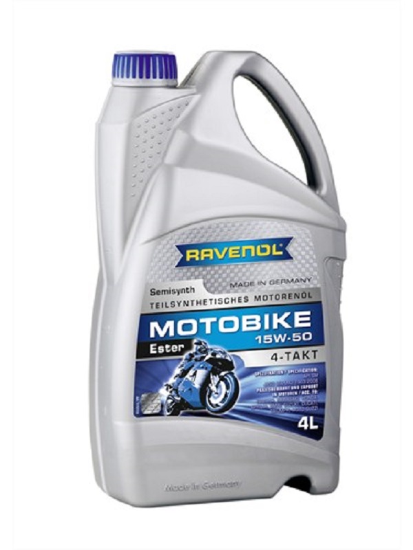 фото Моторное масло ravenol motobike 4-t ester 15w-50 4л