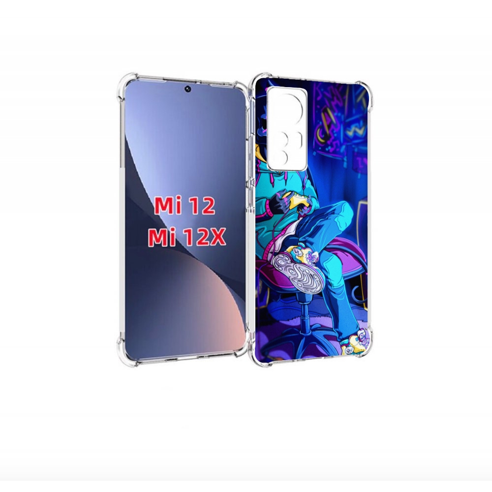 

Чехол-бампер MyPads киберпанк игрок для Xiaomi 12/Xiaomi 12X про, Прозрачный, Tocco