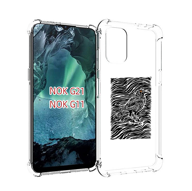 

Чехол Mypads Ворон В Абстракции Для Nokia G11/G21, Прозрачный, Tocco