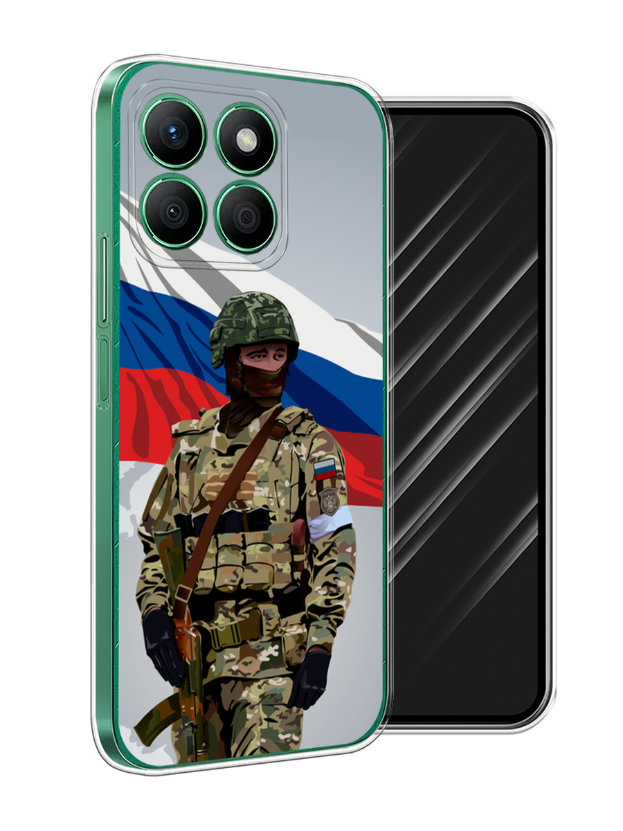 

Чехол Awog на Honor X8B "Солдат с флагом", Белый;синий;красный;зеленый, 6123250-1