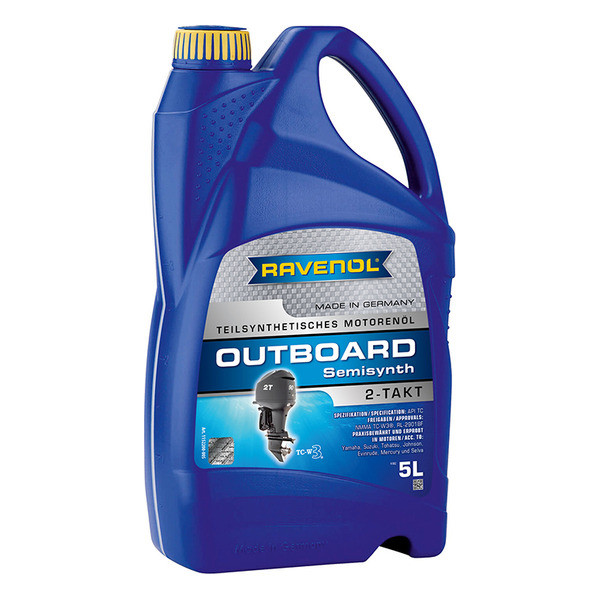 Моторное масло Ravenol Outboardoel 2T teilsynth 5W30 5л