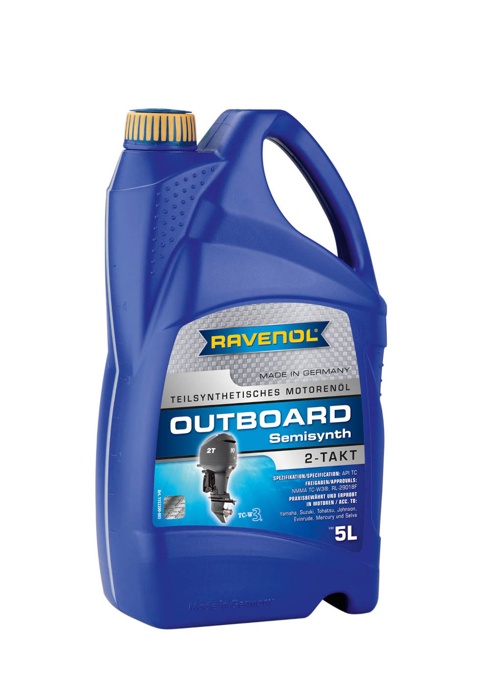 фото Моторное масло ravenol outboardoel 2t teilsynth 5w-30 5л