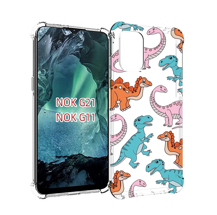 

Чехол Mypads Разные-Динозаврики Для Nokia G11/G21, Прозрачный, Tocco