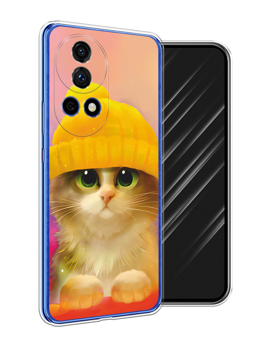 

Чехол Awog на Huawei Nova 12 Pro "Котенок в желтой шапке", Желтый, 6123150-1