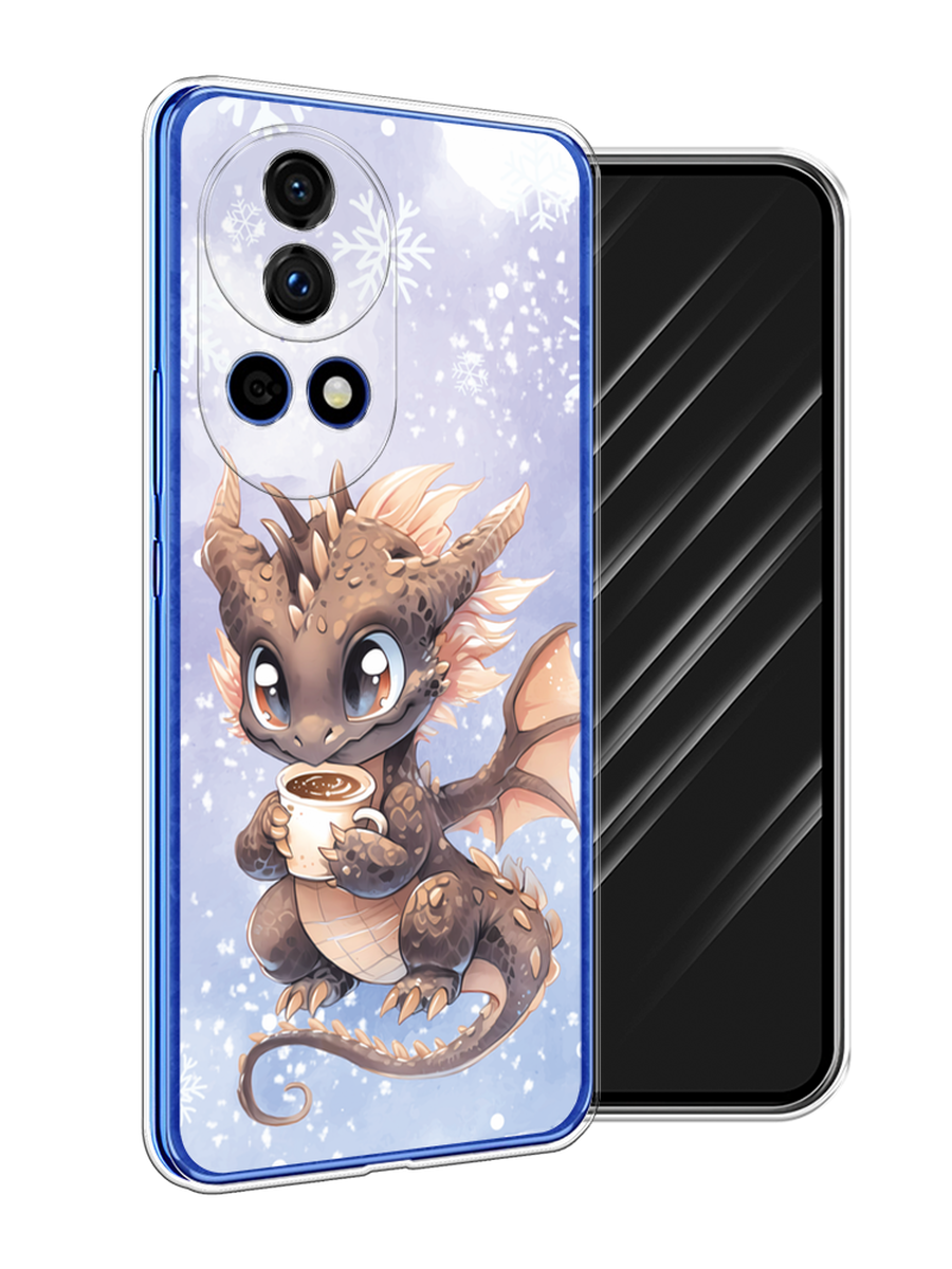 

Чехол Awog на Huawei Nova 12 Pro "Дракончик с кружкой тёмный", Бежевый;розовый;серый, 6123150-1