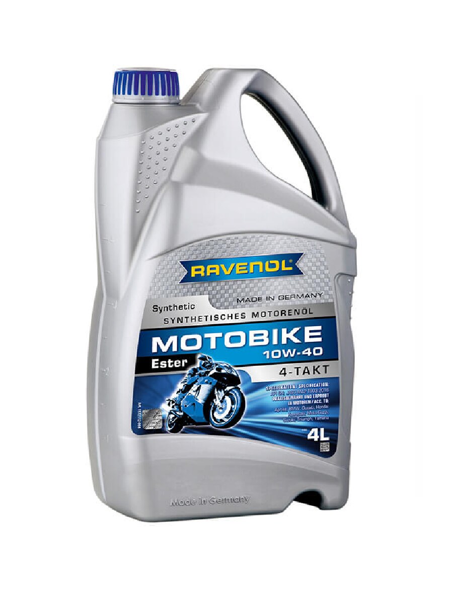 фото Моторное масло ravenol motobike 4-t ester 10w-40 4л